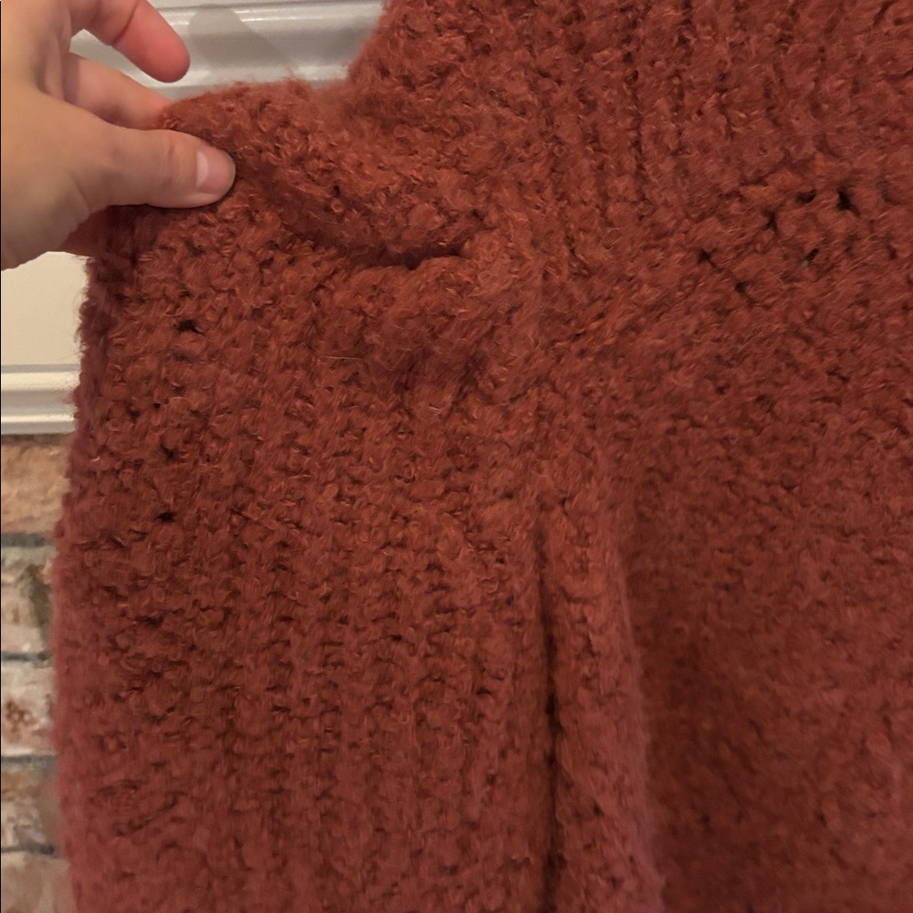 Ulla Johnson Heather Pronounced Shoulder mauve Knit sweater estimated sz S - Picture 5 of 6